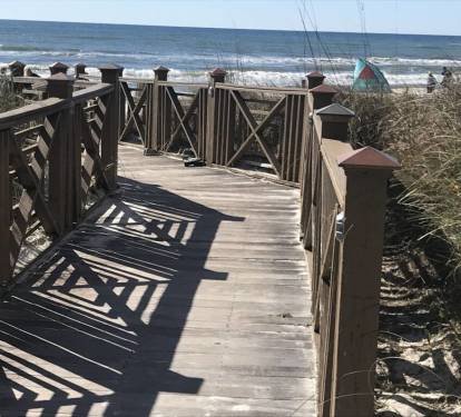 An easy walk to the sand