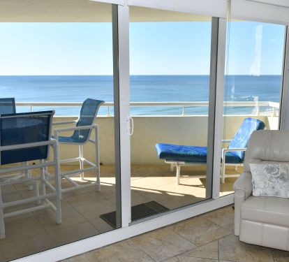 View of new patio furniture Perdido Sun Condo 906