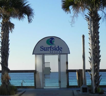 Private gated entrance to beach