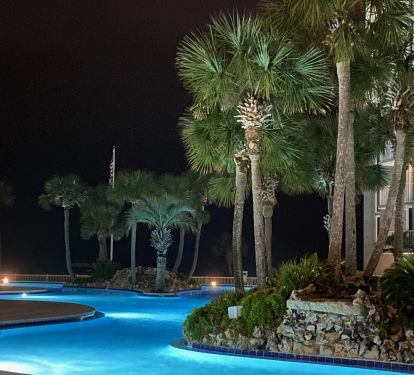 A Night-Time Swim in the Pool is the Perfect Way to Relax at the End of Day