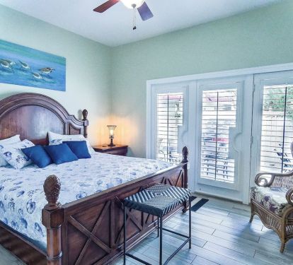 Master on the first floor with access to the private pool.