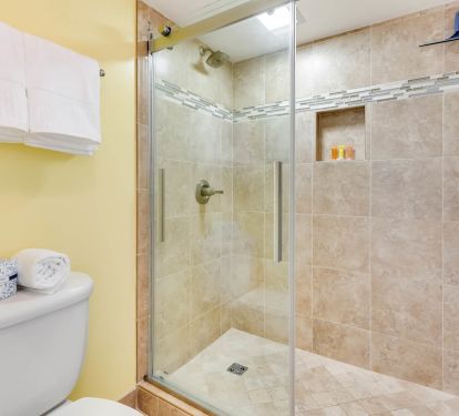 walk-in tile shower