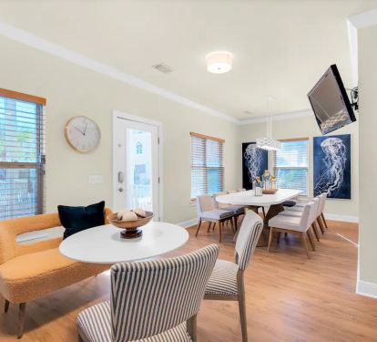 Shipwatch-11 offers a full dining table, a breakfast table and counter seating within the same open space so that your entire group can share a meal together without being elbow to elbow.