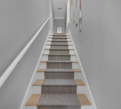 Heading upstairs.