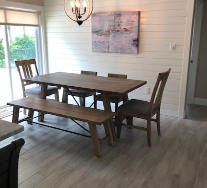 Full Dining Table seating for 6 plus