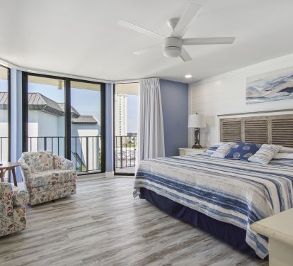 Master bedroom with king bed