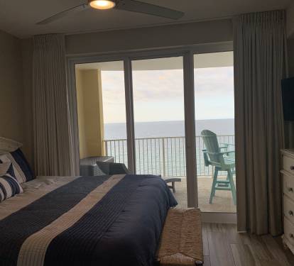 Spectacular views from the master bedroom. 