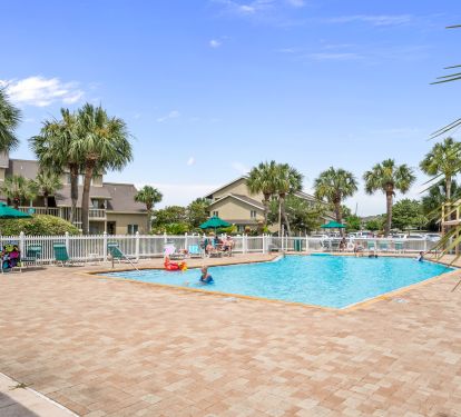 Boardwalk pool is one of five available to guests