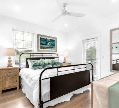 Azure-23 Bedroom 3, 2nd floor.  King suite with private bath and 43&rdquo; TV.