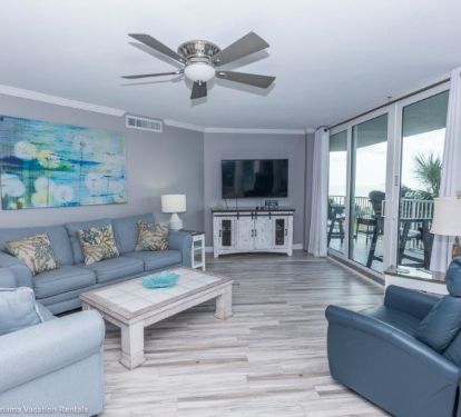 Living Room with Balcony and Ocean Views
