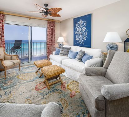 Den with queen pull out sofa and ocean views