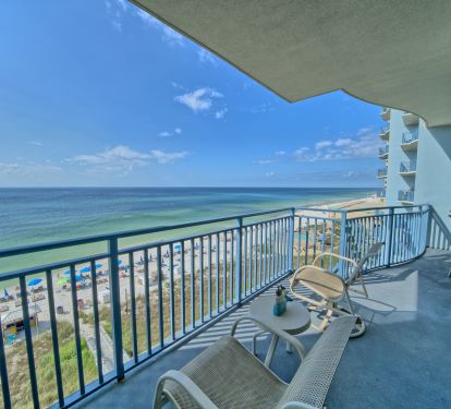 Balcony overlooking Gulf!  Rocking chairs!