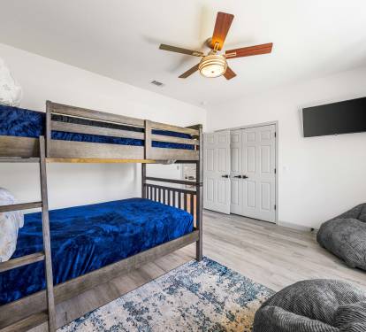 Large closet for all your clothes and bathroom right outside your door