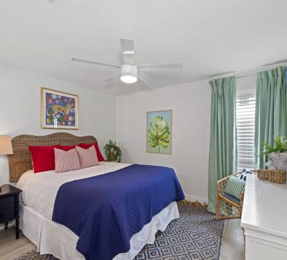 Master Bedroom with 50 inch streaming TV