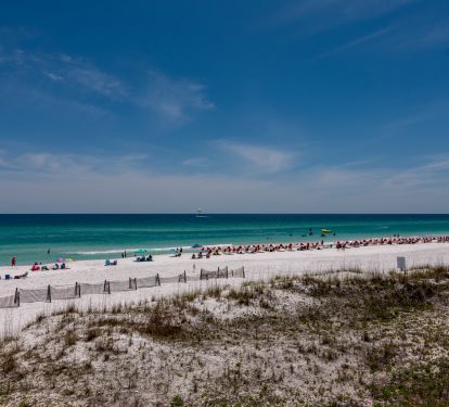 Miramar Beach across the street