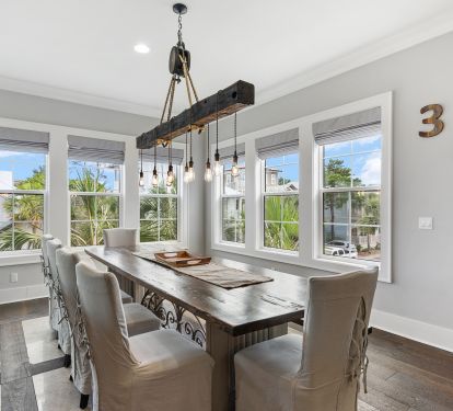 Dining table seats 10 comfortably