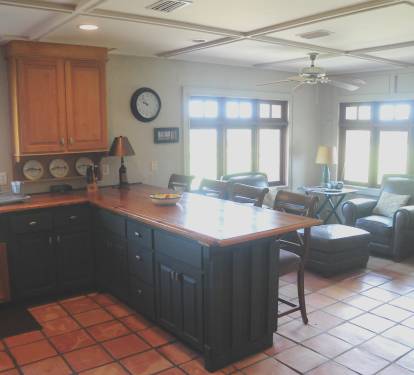Kitchen and front sitting area