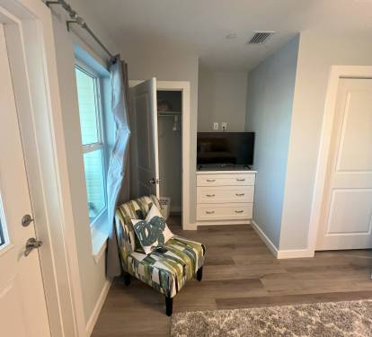 King bedroom with bath and balcony