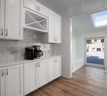Separate wine/coffee bar.