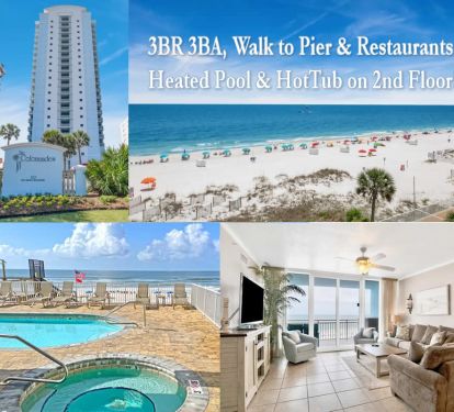 The Colonnades, Gulf Shores AL 3BR 3BA Beachfront Condo Rental