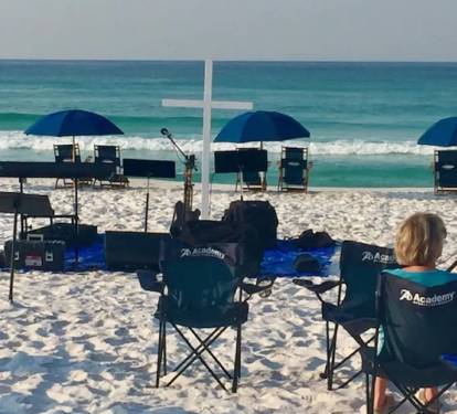 Looking for a church?  Beach services close by are amazing!