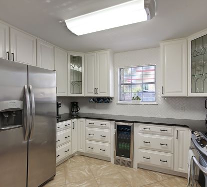Updated kitchen with plenty of counter space.