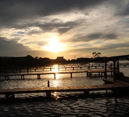 Sun setting from the dock