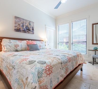 Guest Bedroom - King Smart TV and Large Windows