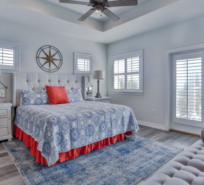 3rd floor master with walk out balcony, gulf views