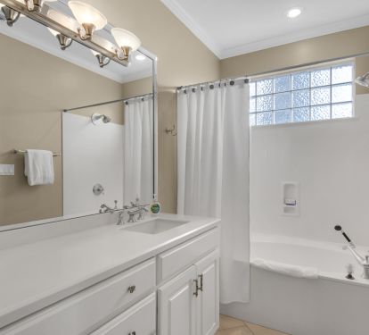 FOURTH FULL BATHROOM WITH SHOWER AND JETTED BATHTUB (OFF OR FOURTH BEDROOM) 
