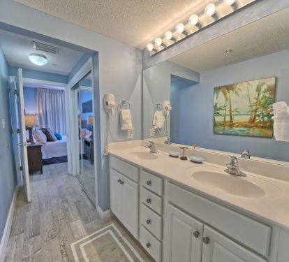 Double sink vanity in the master bath!