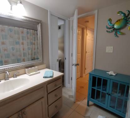 Guest bathroom - direct access to guest bedroom