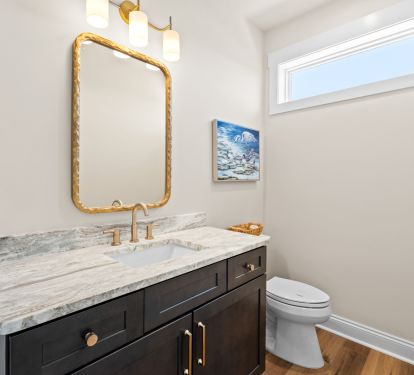 Powder Room Off Living Room