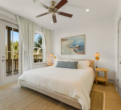 Wake up to garden light in the second-floor King Suite 2