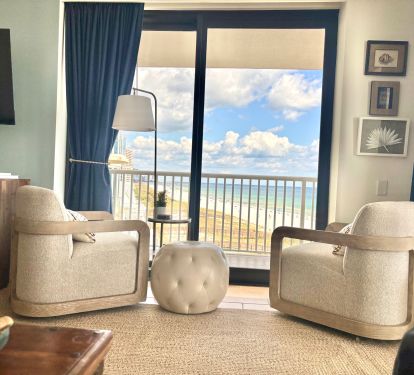 You get a bonus view when you book our corner unit!  Soak up the sunrise here!