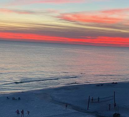 Enjoy gorgeous sunsets from your balcony.