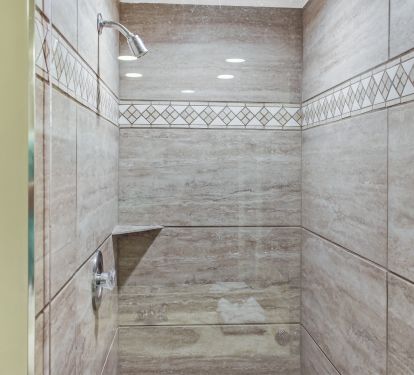 The second bathroom shower was renovated this year too.