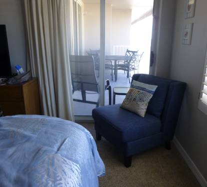 Primary bedroom looking onto balcony &amp; Gulf of Mexico!