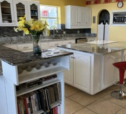 Kitchen with new stainless steel appliances