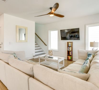 Comfy Couch with TV.
