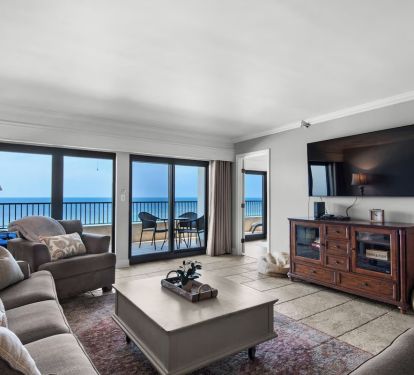 Living area with access to the large balcony.