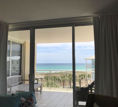 Outdoor Balcony and View of Gulf of Mexico