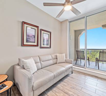 Enjoy the convenience of a sleeper sofa in a side room, it can be open all week