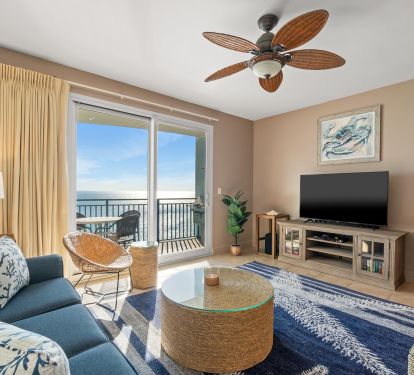Living room with balcony access