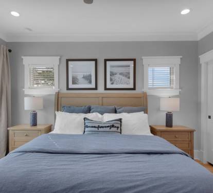 All three bedrooms feature relaxing decor and king beds with premium mattresses.