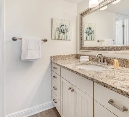 guest bath ensuite (also accessible from the hall if preferred)