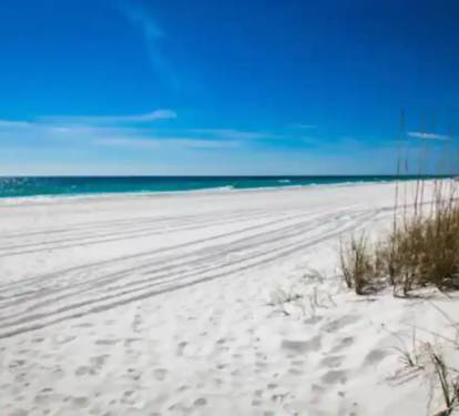 Latitude-3 Nowhere in the world can you find sugar sand white beaches and stunning emerald water. During the mid day, the crystaline bottom of our Gulf refracts sunlight creating ribbons of vivid blues. And accesses are just steps away from door!