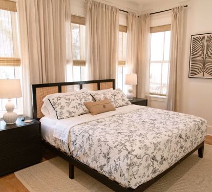 1st floor primary suite --  king bed -- on-suite bath &amp; walk-in closet