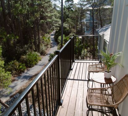 The private deck overlooks Seacrest Beach walking trail.
