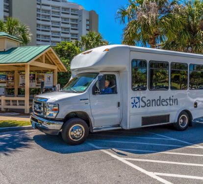 Complimentary Sandestin tram will take you throughout the resort 